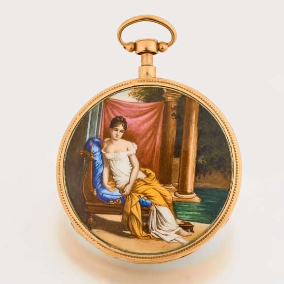 French gold and enamel quarter repeating watch Circa 1810 French gold and enamel quarter repeating watch Circa 1810