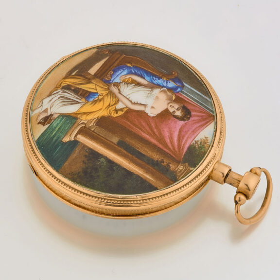 French gold and enamel quarter repeating watch Circa 1810 French gold and enamel quarter repeating watch Circa 1810