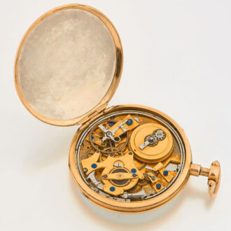 French gold and enamel quarter repeating watch Circa 1810