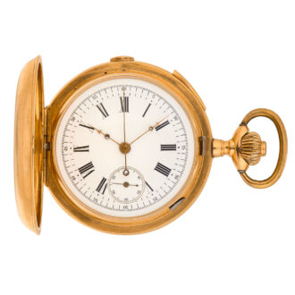 Swiss gold chronograph quarter repeating watch Circa 1890