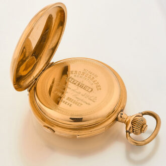 Swiss gold chronograph quarter repeating watch Circa 1890