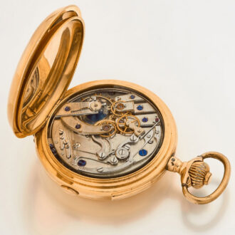 Swiss gold chronograph quarter repeating watch Circa 1890
