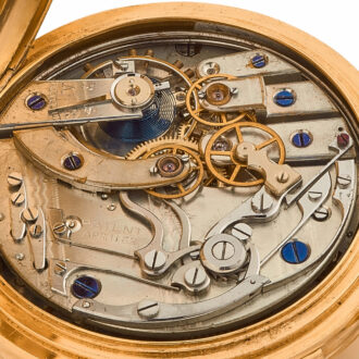 Swiss gold chronograph quarter repeating watch Circa 1890