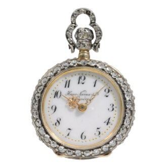 Magnificent Swiss watch studded with diamonds Circa 1910