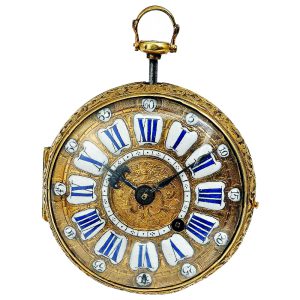 French verge open faced pocket watch 