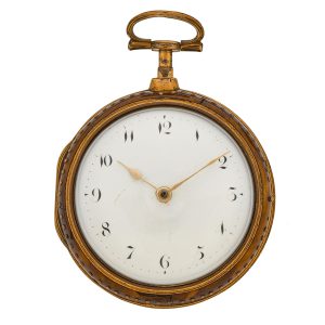 English verge in gilt and tortoiseshell pair cases Circa 1800