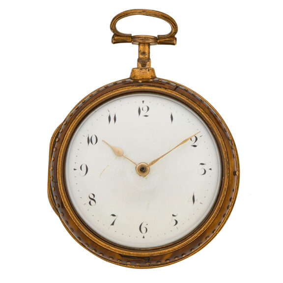 English verge in gilt and tortoiseshell pair cases Circa 1800