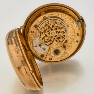 English verge in gilt and tortoiseshell pair cases Circa 1800