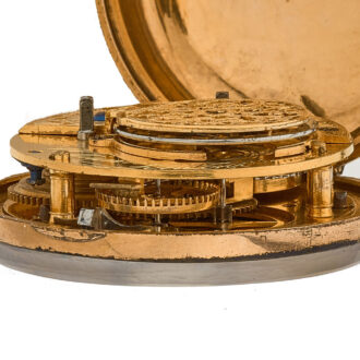 English verge in gilt and tortoiseshell pair cases Circa 1800