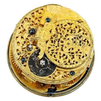 English important gold enamel verge pocket watch Circa 1710