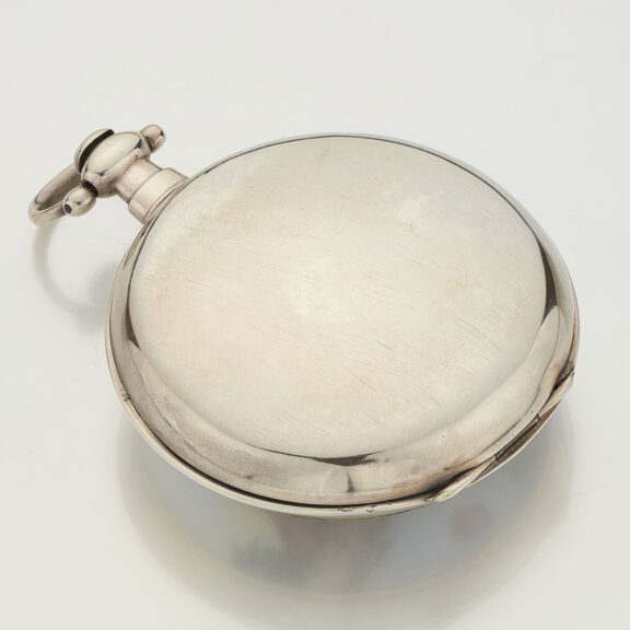 English silver duplex watch with three automatons Circa 1815 English silver duplex watch with three automatons Circa 1815
