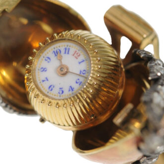 French gold form watch "The French Rose", Circa 1890
