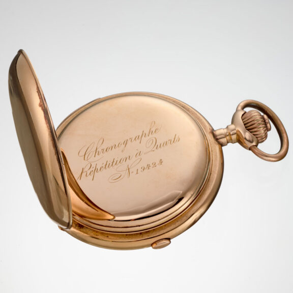 Heavy gold pocket watch repeater and chronograph Circa 1900 Heavy gold pocket watch repeater and chronograph Circa 1900