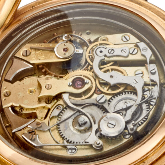 Heavy gold pocket watch repeater and chronograph Circa 1900 Heavy gold pocket watch repeater and chronograph Circa 1900