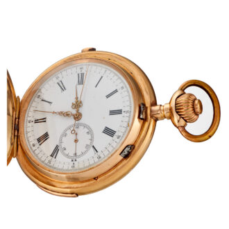 Heavy gold pocket watch repeater and chronograph Circa 1900 Heavy gold pocket watch repeater and chronograph Circa 1900