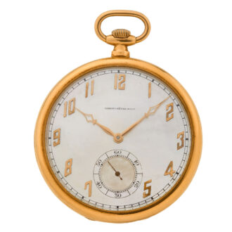 Very flat Swiss 18 carat gold lever pocket watch Circa 1935