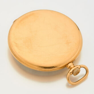 Very flat Swiss 18 carat gold lever pocket watch Circa 1935