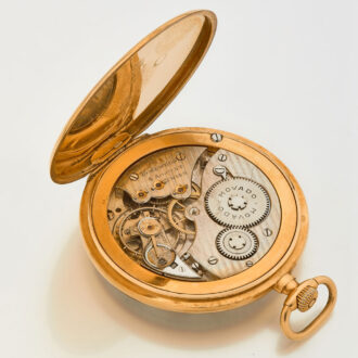 Very flat Swiss 18 carat gold lever pocket watch Circa 1935