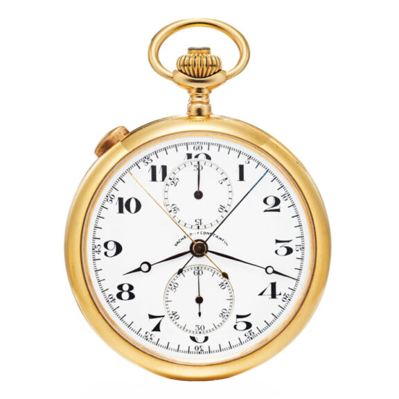 Swiss gold split seconds chronograph with recorder Circa 1923