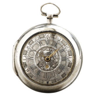 English silver pair cased verge pocket watch Circa 1690