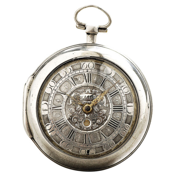 English silver pair cased verge pocket watch Circa 1690