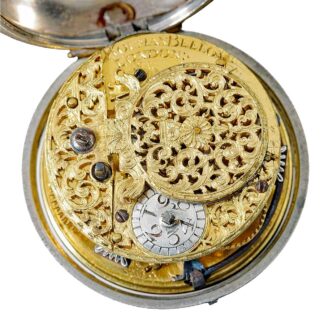 English silver pair cased verge pocket watch Circa 1690