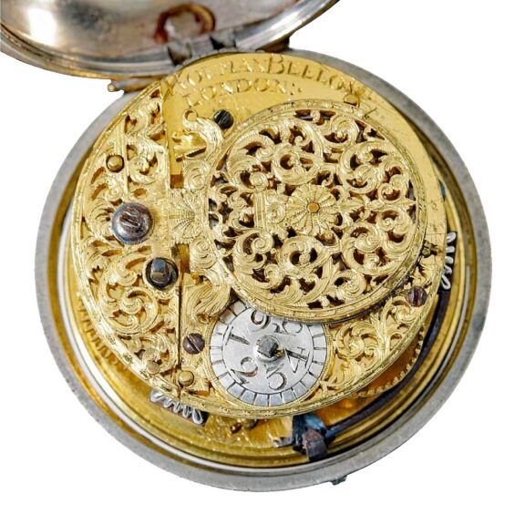 English silver pair cased verge pocket watch Circa 1690 English silver pair cased verge pocket watch Circa 1690