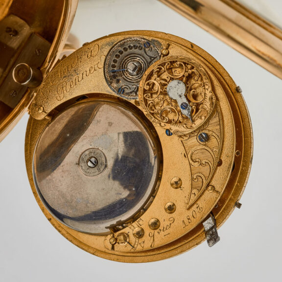 Exquisite French gold enamel quarter repeating watch Circa 1800 Exquisite French gold enamel quarter repeating watch Circa 1800