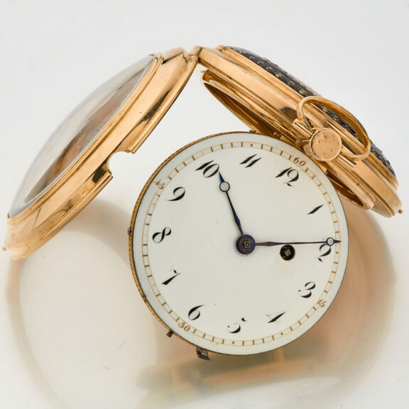 Exquisite French gold enamel quarter repeating watch Circa 1800 Exquisite French gold enamel quarter repeating watch Circa 1800