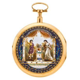 Exquisite French gold and enamel quarter repeater Circa 1800 Exquisite French gold and enamel quarter repeater Circa 1800
