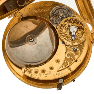 Exquisite French gold enamel quarter repeating watch Circa 1800 Exquisite French gold enamel quarter repeating watch Circa 1800