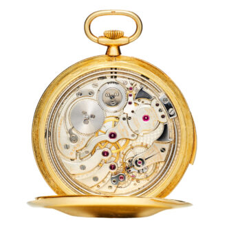 Very rare Swiss gold open faced minute repeater Circa 1940