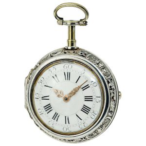 German attractive pair cased repeating verge watch Circa 1760