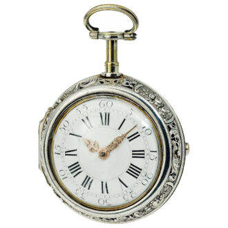 German attractive pair cased repeating verge watch Circa 1760