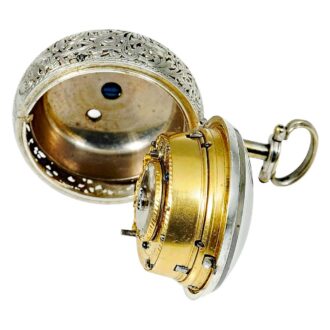 German attractive pair cased repeating verge watch Circa 1760 German attractive pair cased repeating verge watch Circa 1760