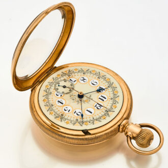 American gold-filled engine turned chronograph Circa 1890