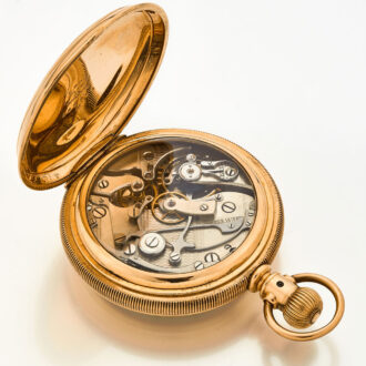 American gold-filled engine turned chronograph Circa 1890