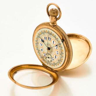 American gold-filled engine turned chronograph Circa 1890