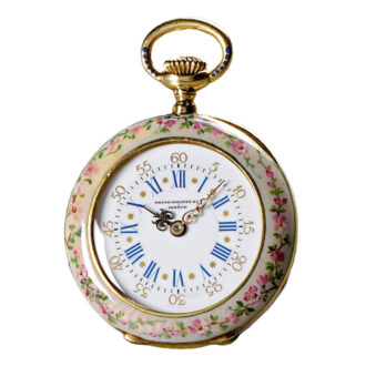 Exquisite Swiss gold and enamel lever watch Circa 1890