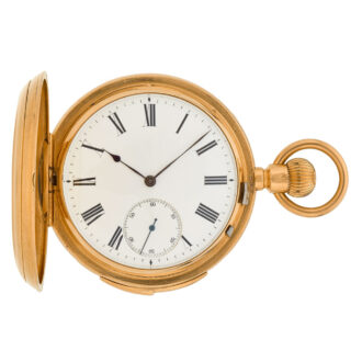 English gold hunting cased minute repeating lever Circa 1885