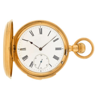 English gold hunting cased minute repeating lever Circa 1885