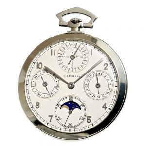 Swiss lever with perpetual calendar and moonphase Circa 1930