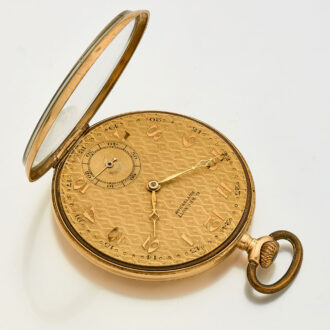 Swiss gold open faced Art Deco lever watch Circa 1934 Swiss gold open faced Art Deco lever watch Circa 1934