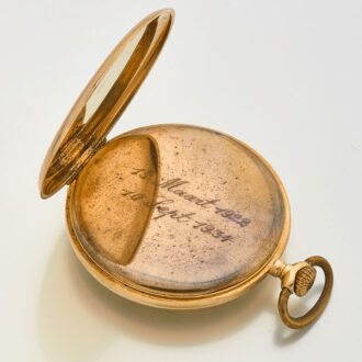 Swiss gold open faced Art Deco lever watch Circa 1934 Swiss gold open faced Art Deco lever watch Circa 1934