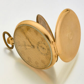 Swiss gold open faced Art Deco lever watch Circa 1934 Swiss gold open faced Art Deco lever watch Circa 1934