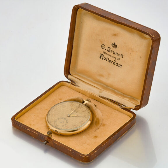 Swiss gold open faced Art Deco lever watch Circa 1934 Swiss gold open faced Art Deco lever watch Circa 1934