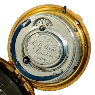 English 22k gold repeating verge repoussé watch Circa 1780