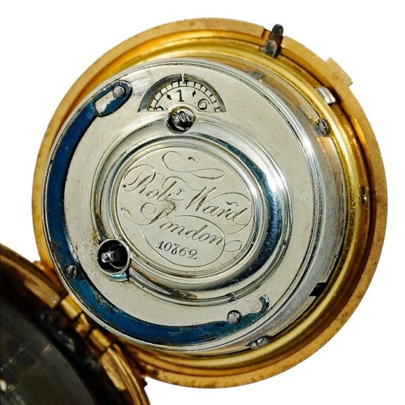 English 22k gold repeating verge repoussé watch Circa 1780 English 22k gold repeating verge repoussé watch Circa 1780