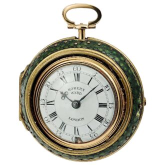 English 22k gold repeating verge repoussé watch Circa 1780