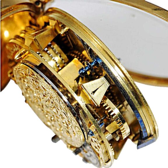 English 22k gold pair cased verge pocket watch Circa 1718 English 22k gold pair cased verge pocket watch Circa 1718